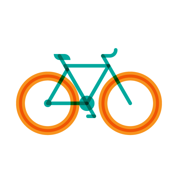 Fixed bike model flat icon, illustration by francesco faggiano illustrator