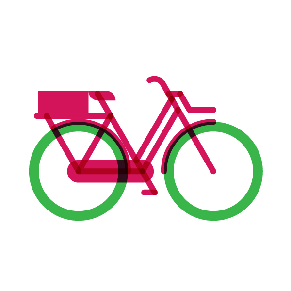 Freight-bike model flat icon, illustration by francesco faggiano illustrator