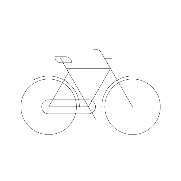 Animation of a man city-bike model icon, showing its evolution from outline to flat and gradient colors, illustration by francesco faggiano illustrator