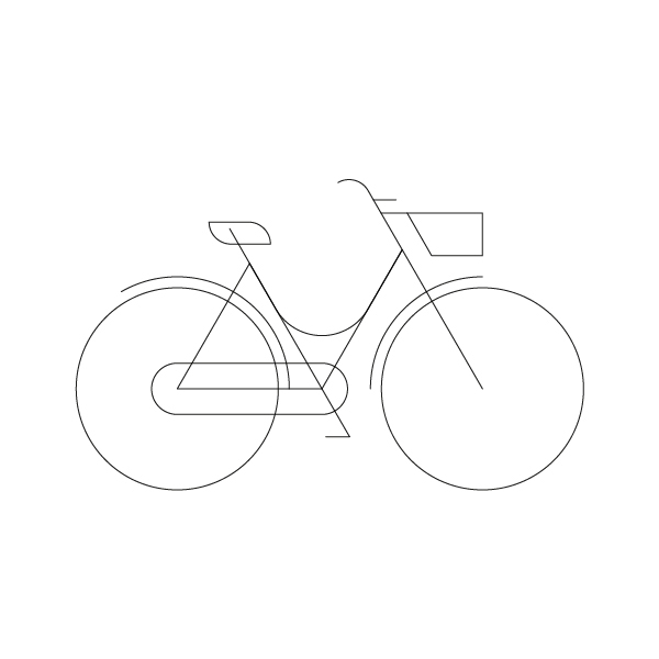 Woman city-bike model outline icon, illustration by francesco faggiano illustrator