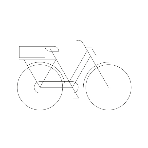 Freight-bike model outline icon, illustration by francesco faggiano illustrator
