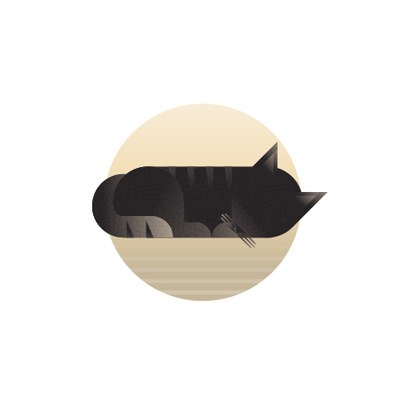 Tabby cat with beige background icon, illustration by Francesco Faggiano illustrator