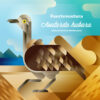 Avutarda hubara bird on a sandy beach, symbol of Fuerteventura island, art print illustration by Francesco Faggiano illustrator